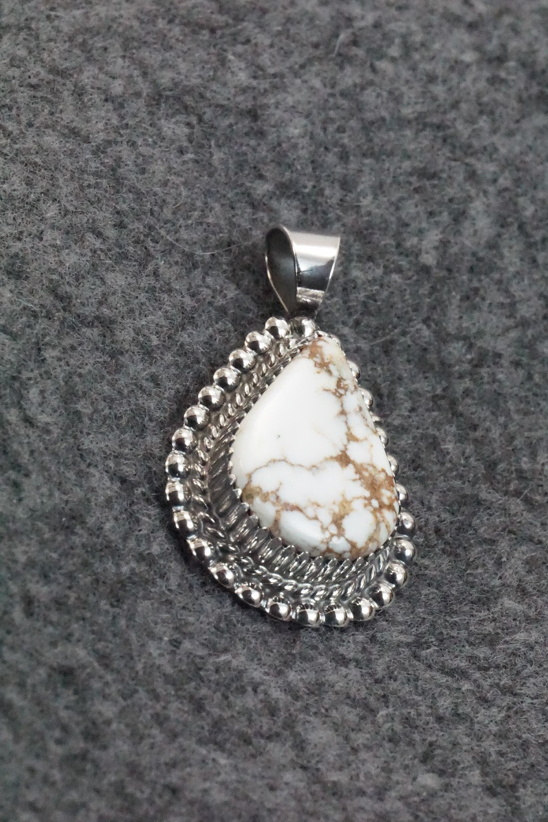 Wild Horse & Sterling Silver Pendant - Alvin Joe