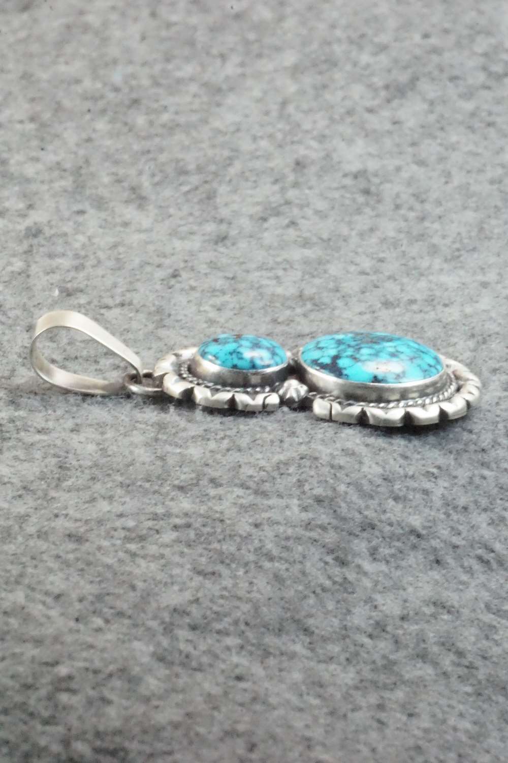 Turquoise and Sterling Silver Pendant - Derrick Gordon