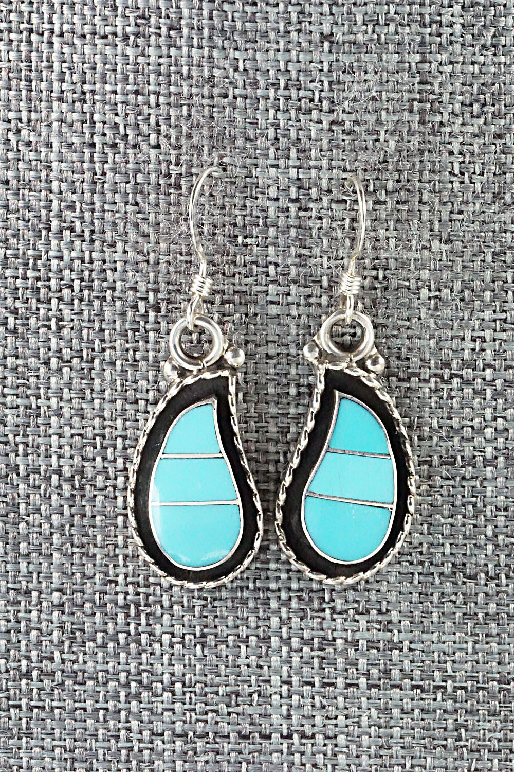 Turquoise & Sterling Silver Necklace and Earrings - Faye Lowsayatee