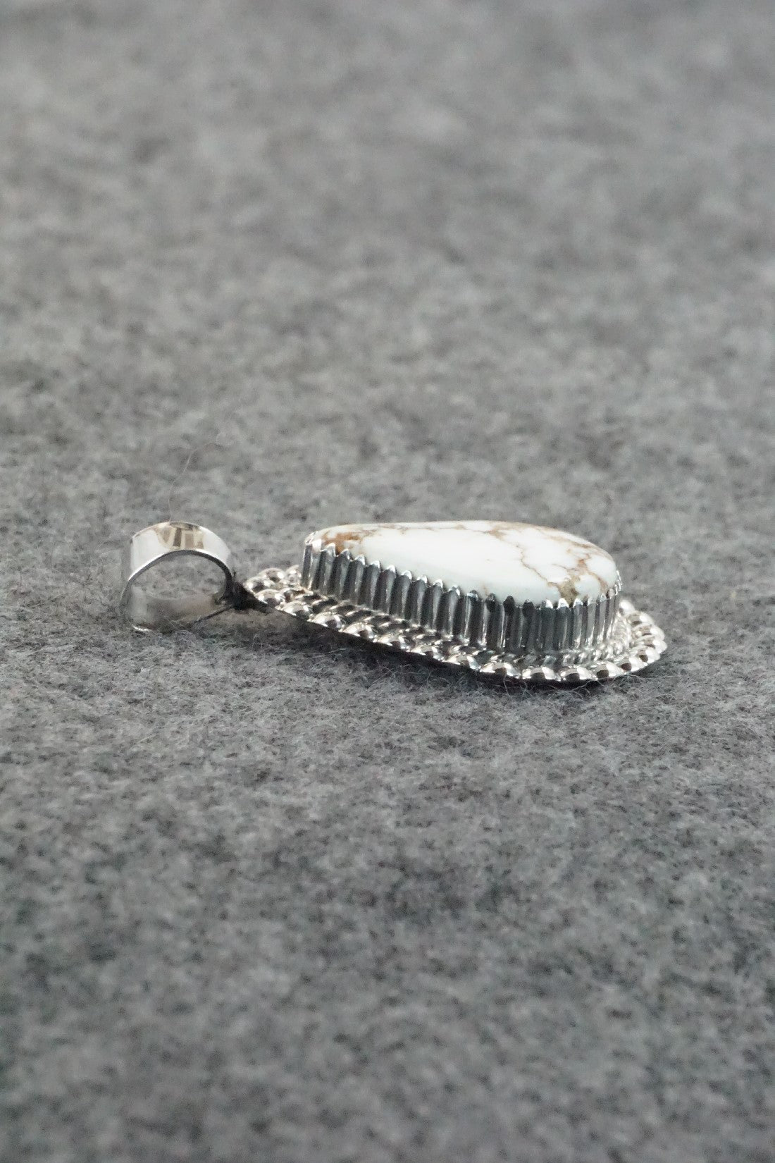Wild Horse & Sterling Silver Pendant - Alvin Joe
