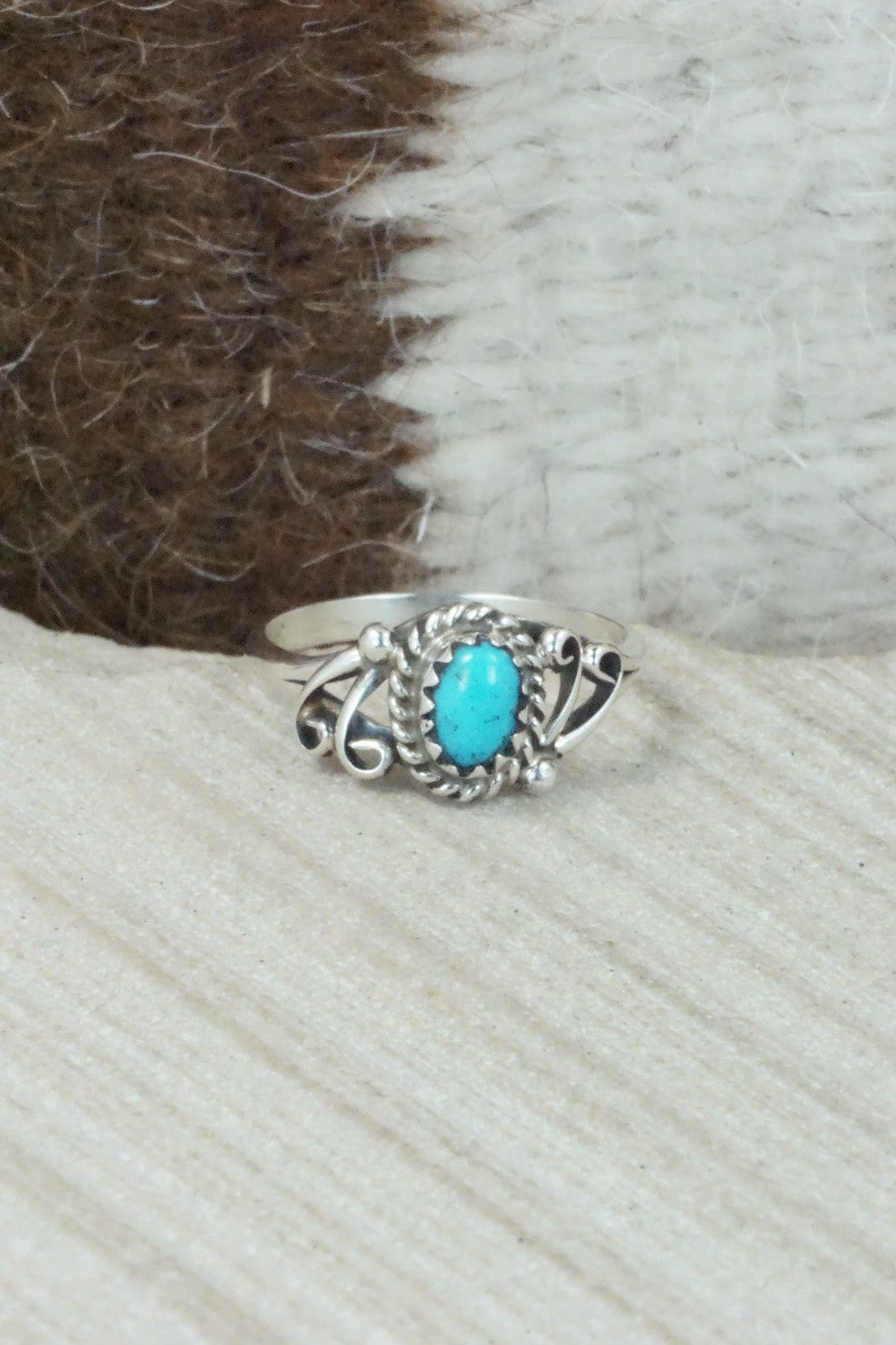 Turquoise and Sterling Silver Ring - Latricia Largo - Size 5.75