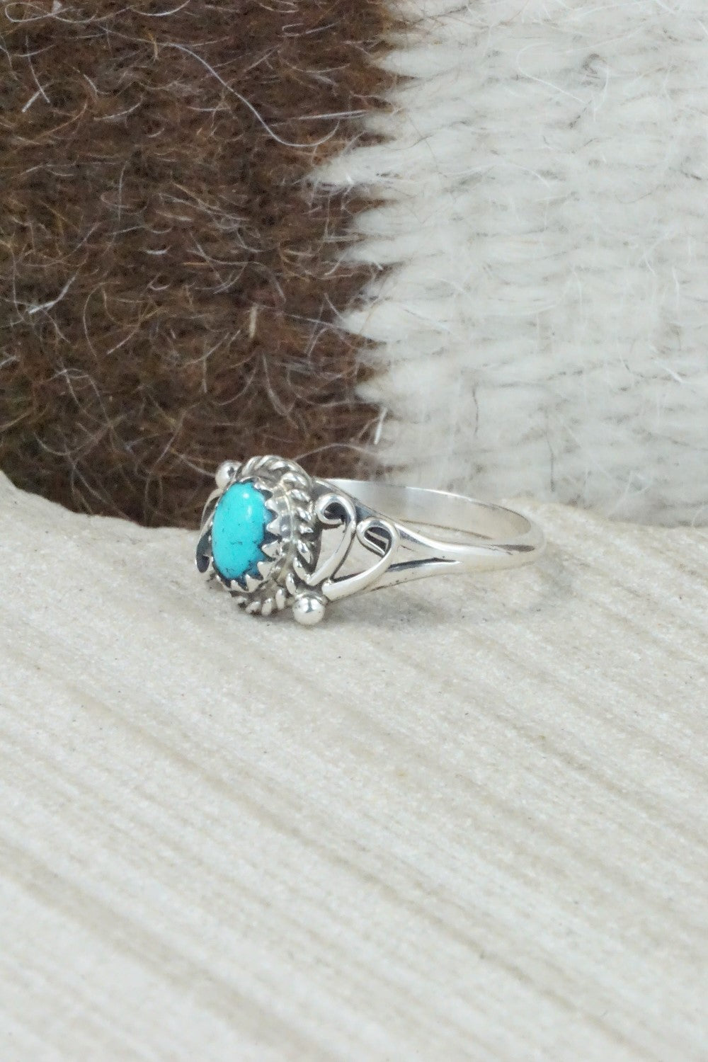 Turquoise and Sterling Silver Ring - Latricia Largo - Size 6.75