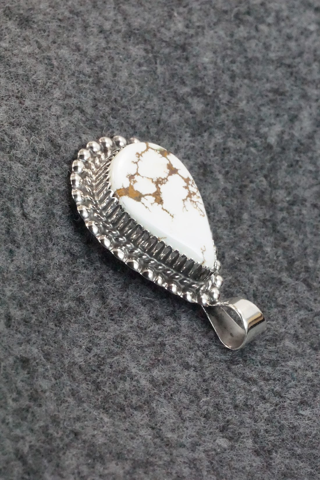 Wild Horse & Sterling Silver Pendant - Alvin Joe