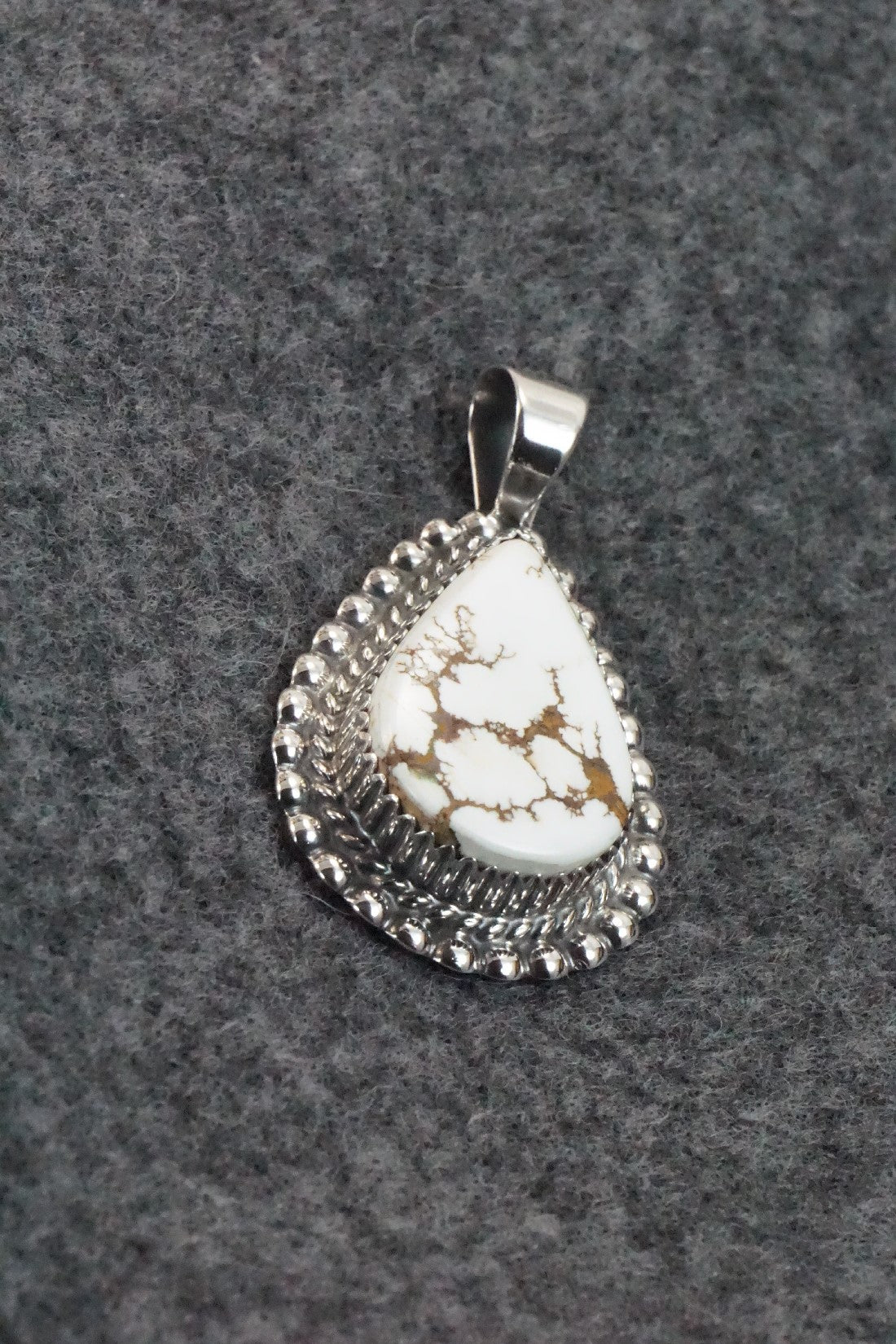 Wild Horse & Sterling Silver Pendant - Alvin Joe
