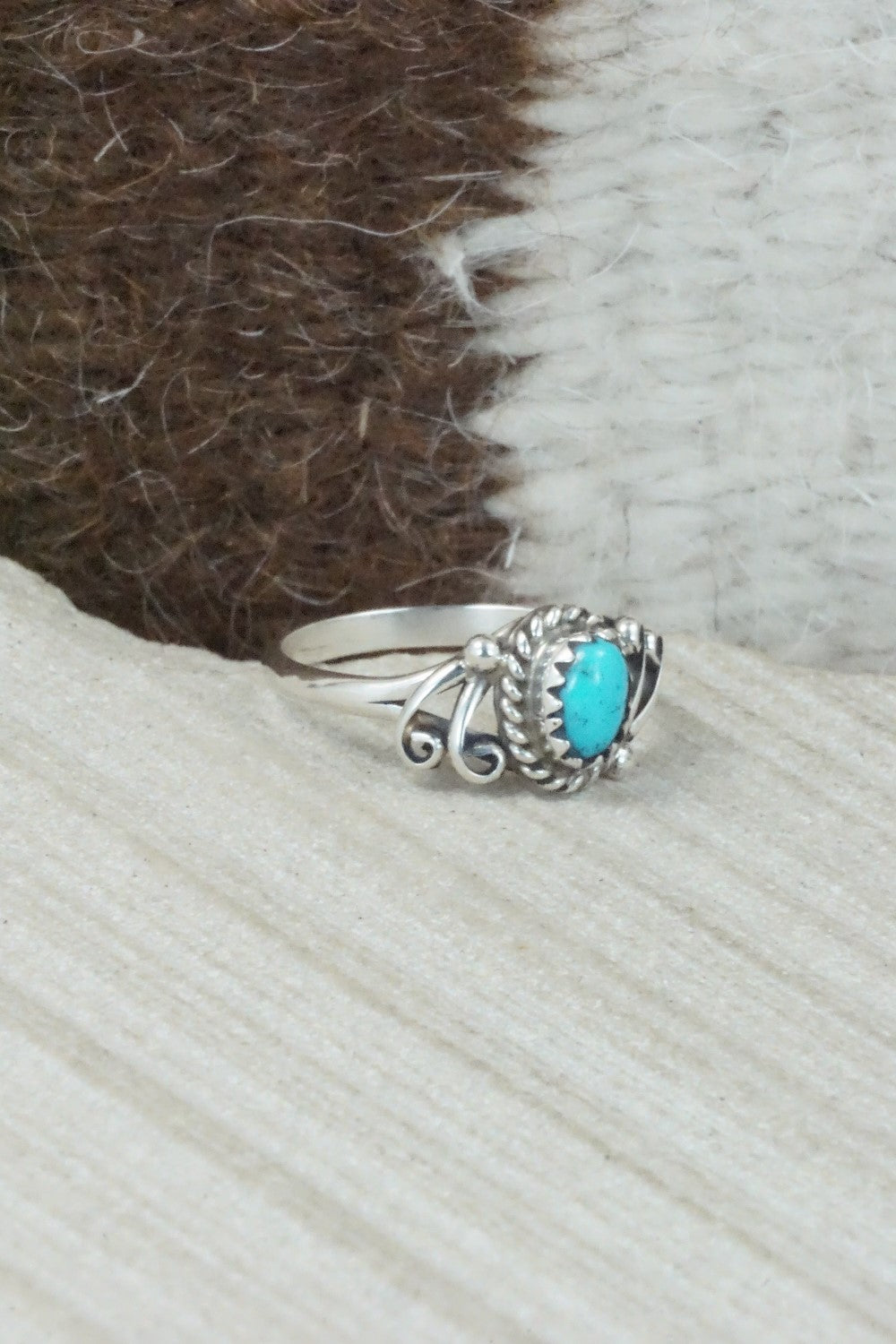Turquoise and Sterling Silver Ring - Latricia Largo - Size 5