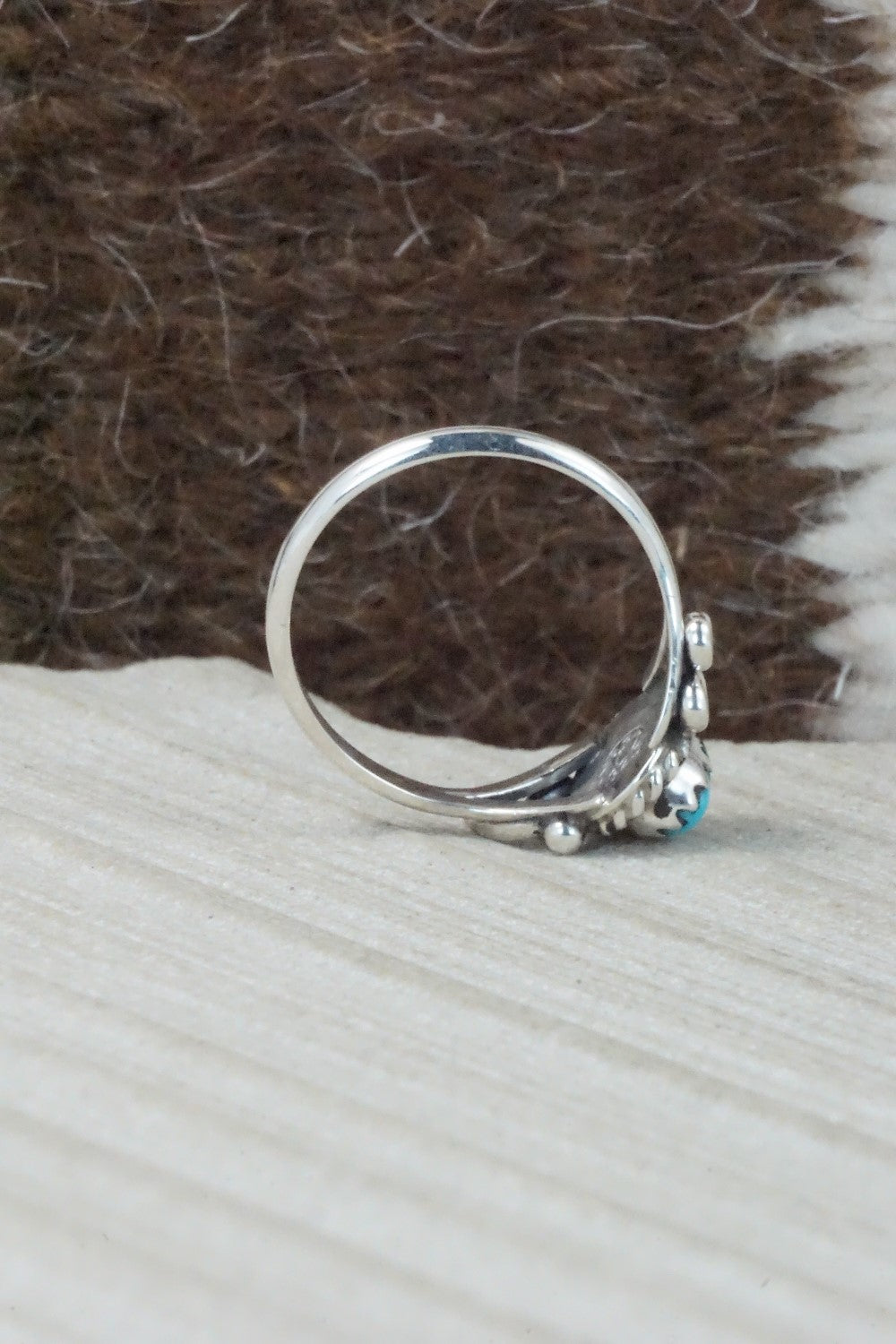 Turquoise and Sterling Silver Ring - Latricia Largo - Size 5