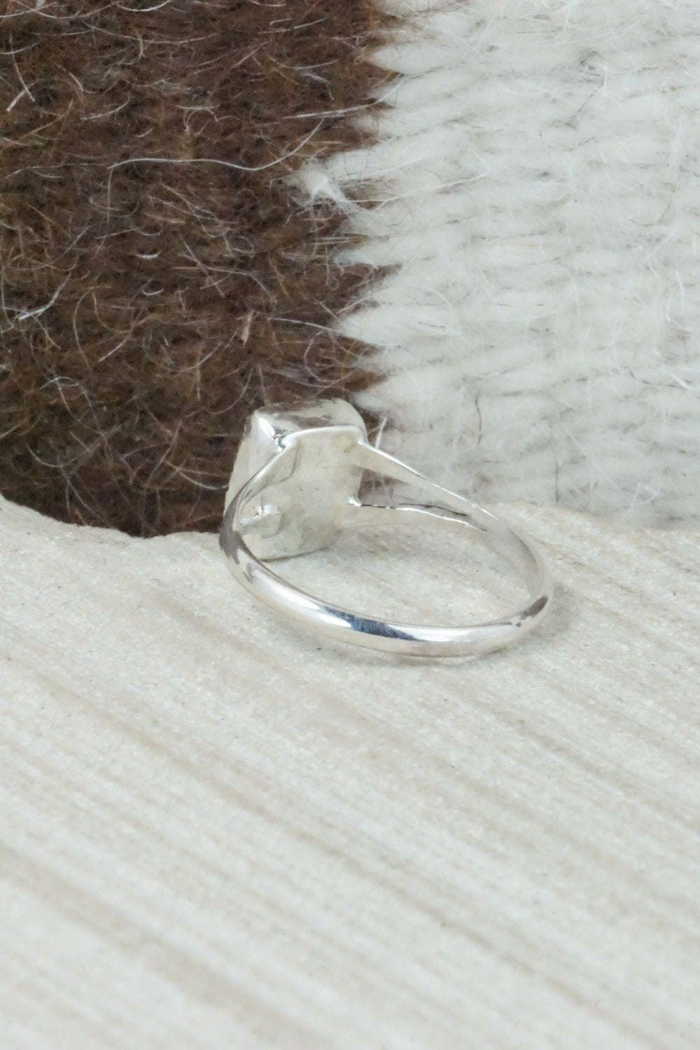 Turquoise and Sterling Silver Ring - Robert Martinez - Size 7.75