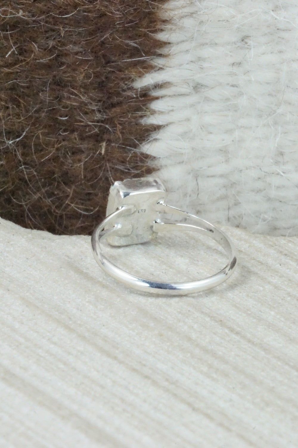 Turquoise and Sterling Silver Ring - Robert Martinez - Size 6.75