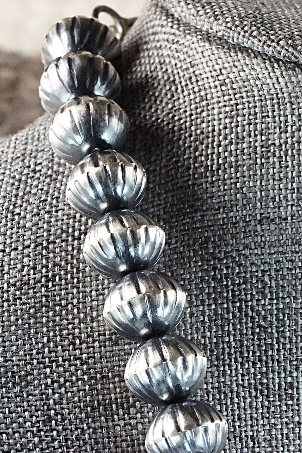 Sterling Silver Navajo Pearl Necklace & Earrings - Tonisha Haley