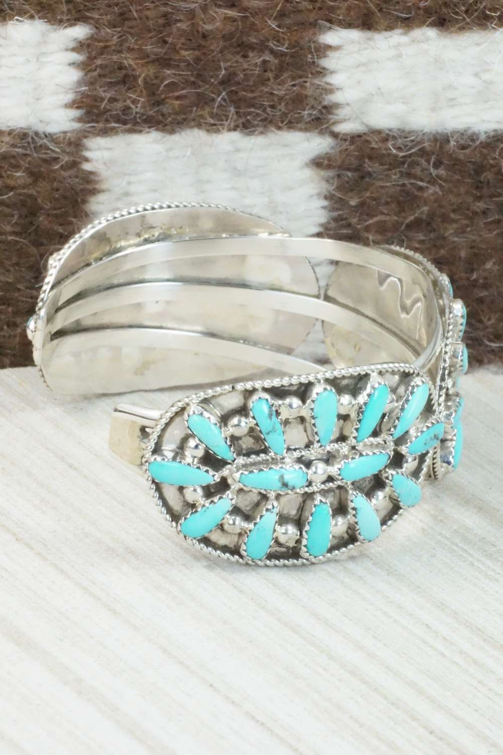 Turquoise & Sterling Silver Bracelet - Erick Wilson