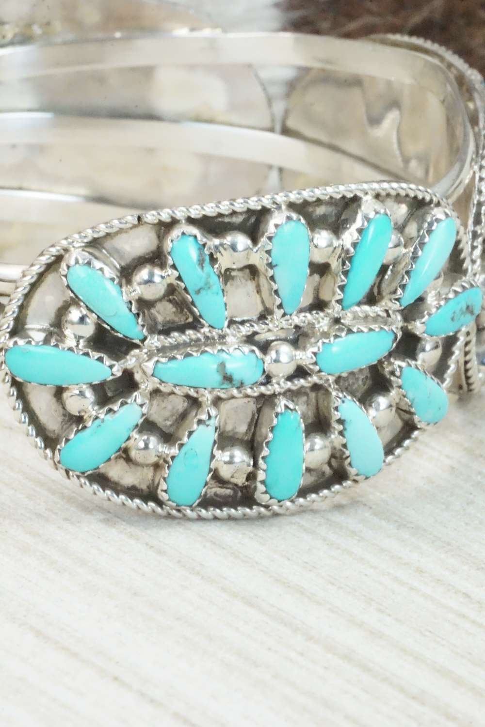 Turquoise & Sterling Silver Bracelet - Erick Wilson