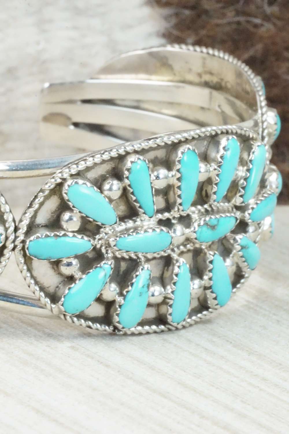 Turquoise & Sterling Silver Bracelet - Erick Wilson