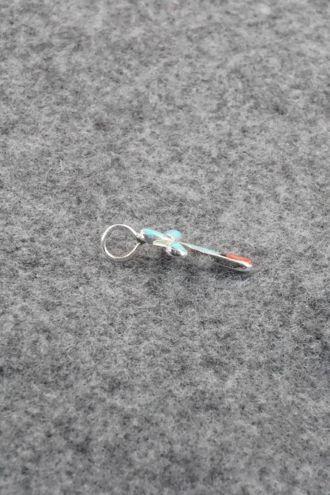 Multi Stone & Sterling Silver Inlay Pendant - Christina Bowannie