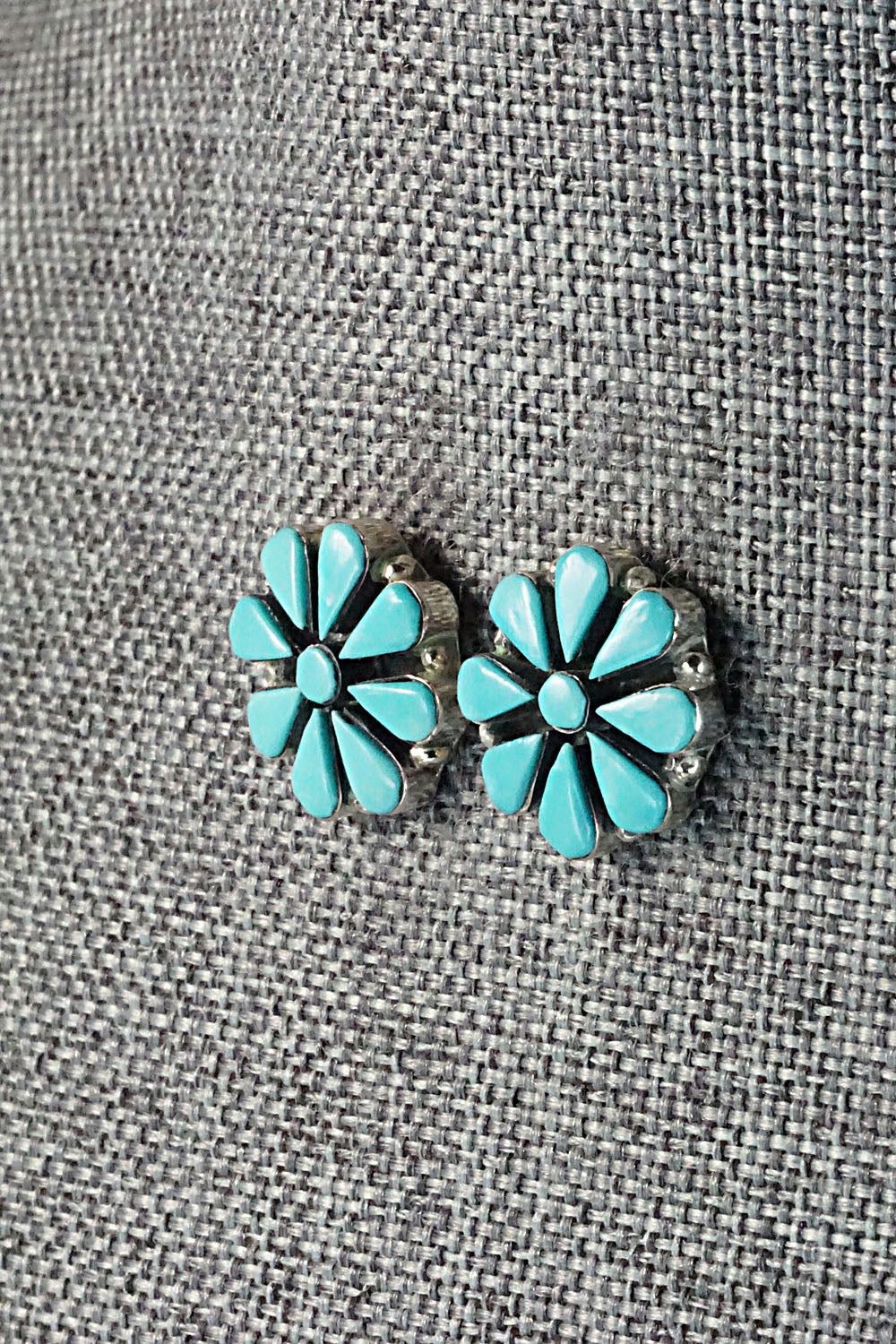 Turquoise & Sterling Silver Earrings - Arlo Kanteena