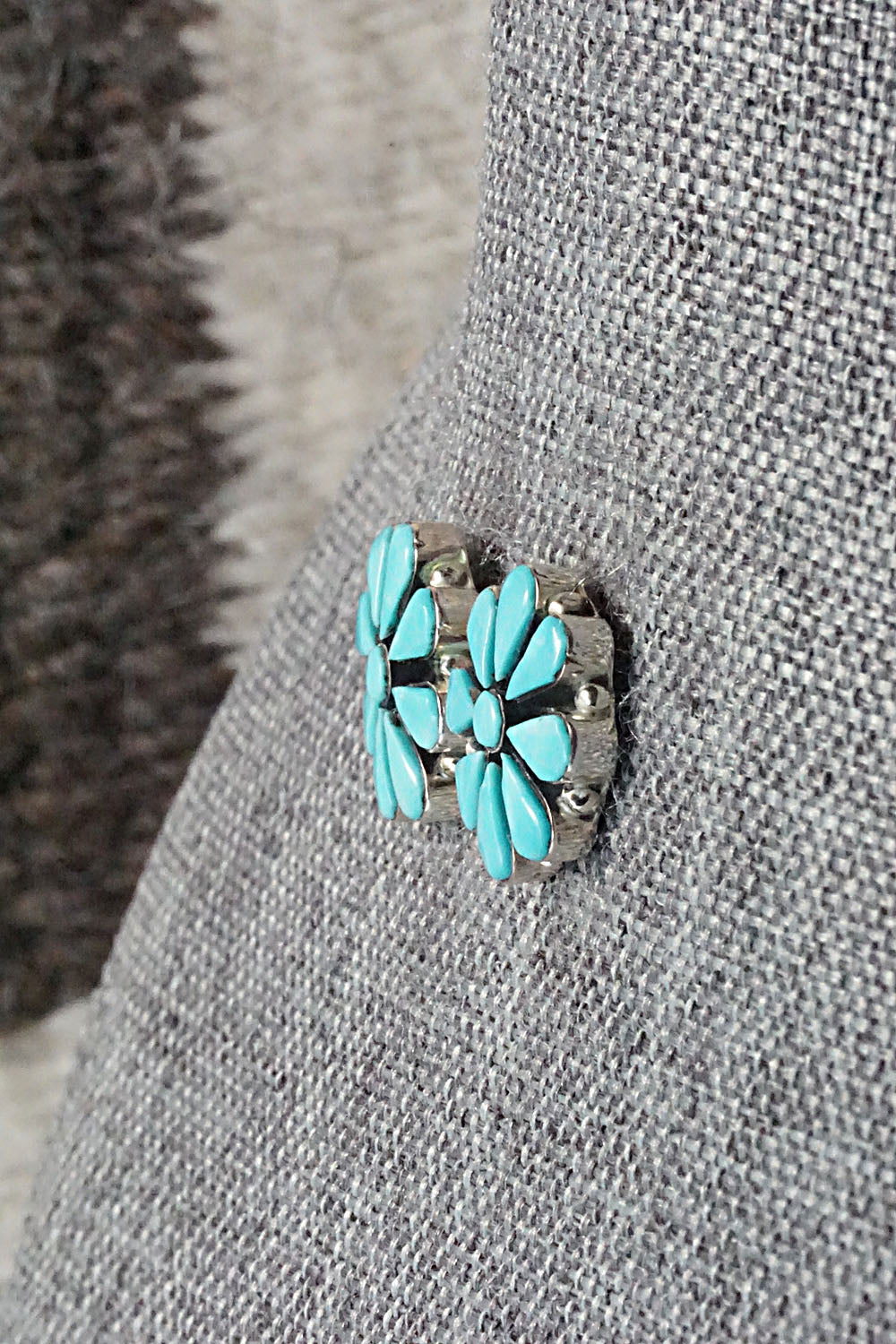 Turquoise & Sterling Silver Earrings - Arlo Kanteena