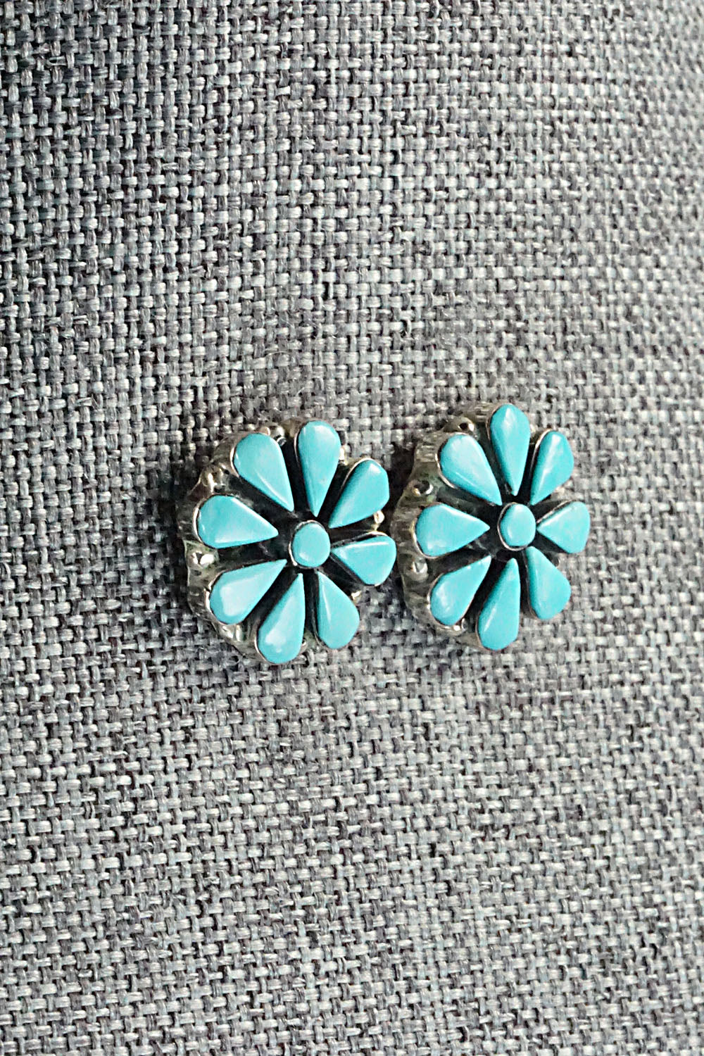 Turquoise & Sterling Silver Earrings - Arlo Kanteena