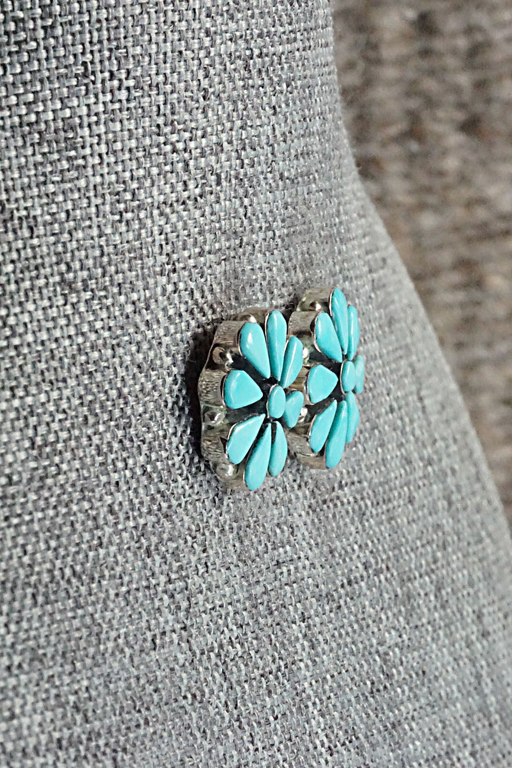 Turquoise & Sterling Silver Earrings - Arlo Kanteena