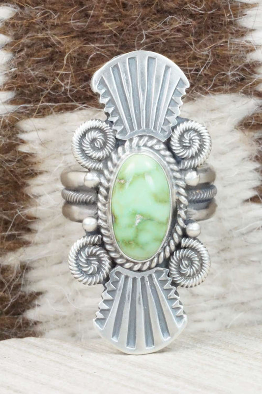 Turquoise & Sterling Silver Ring - Michael Calladitto - Size 8.25