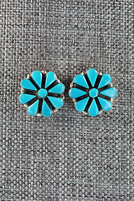 Turquoise & Sterling Silver Earrings - Arlo Kanteena