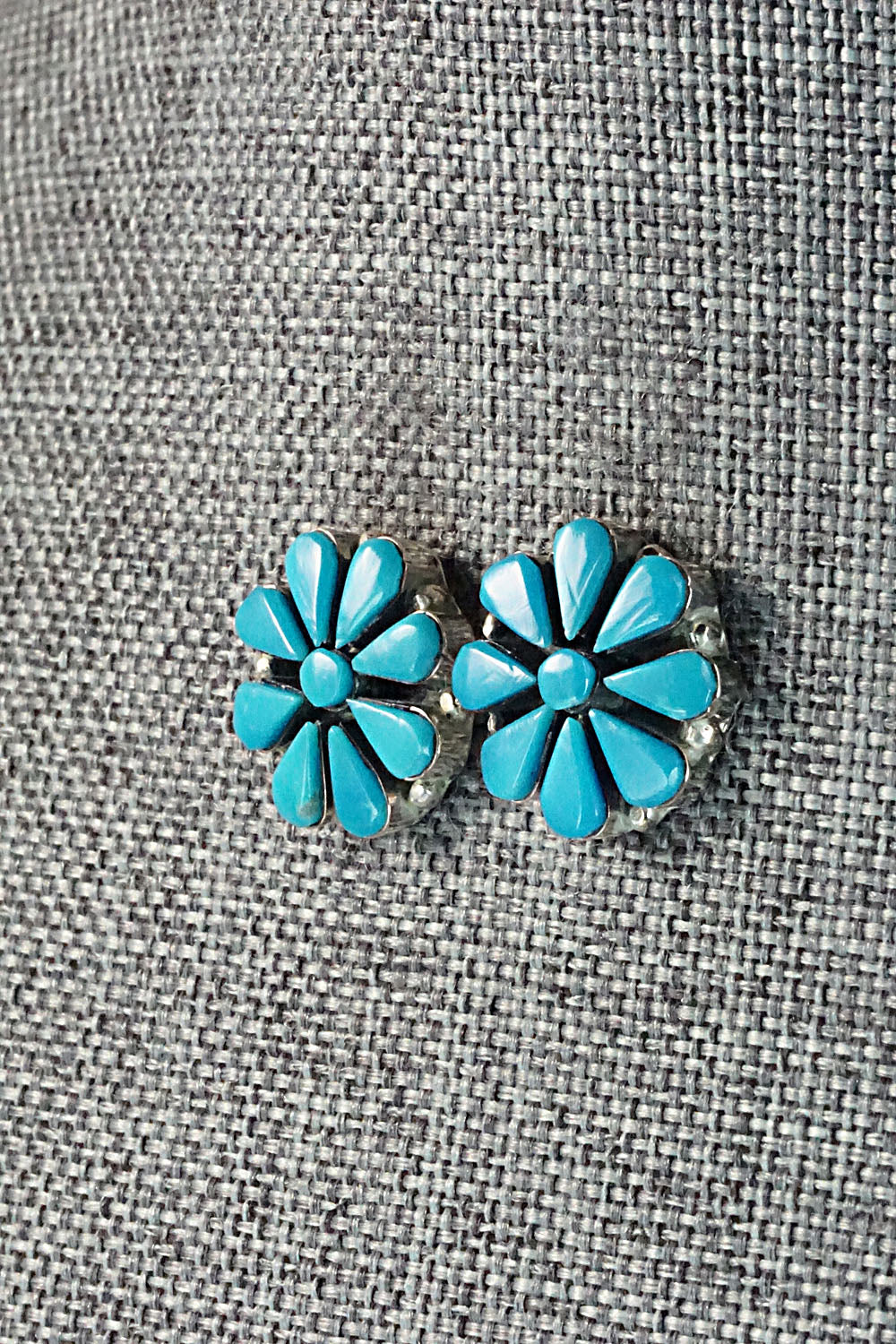 Turquoise & Sterling Silver Earrings - Arlo Kanteena