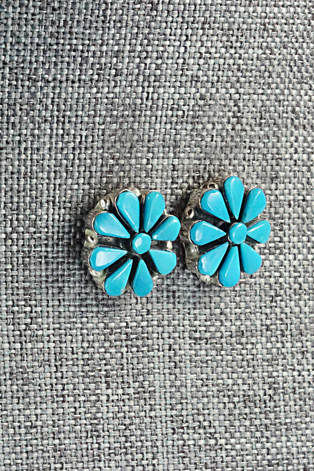 Turquoise & Sterling Silver Earrings - Arlo Kanteena