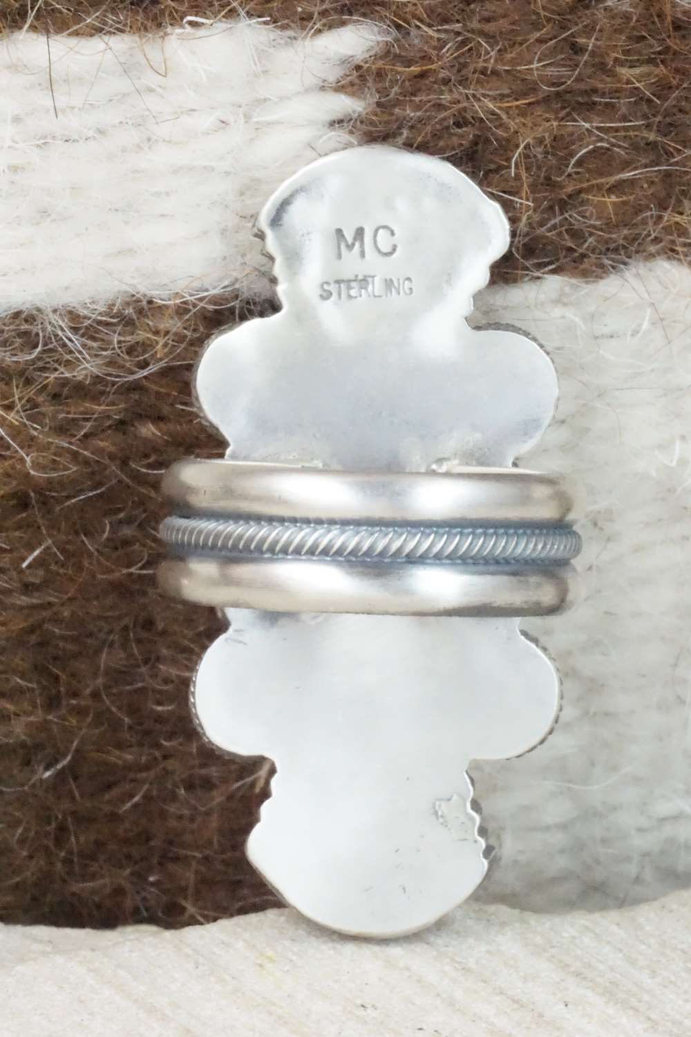 Turquoise & Sterling Silver Ring - Michael Calladitto - Size 8.25