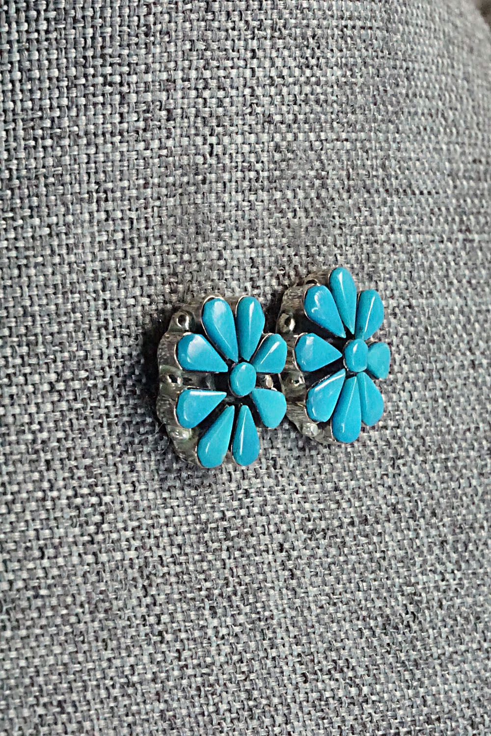 Turquoise & Sterling Silver Earrings - Arlo Kanteena