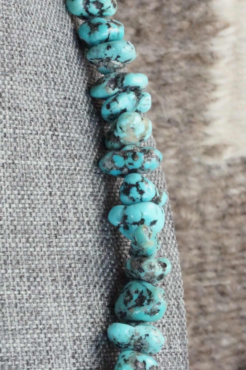 Turquoise & Sterling Silver Necklace - Louise Joe