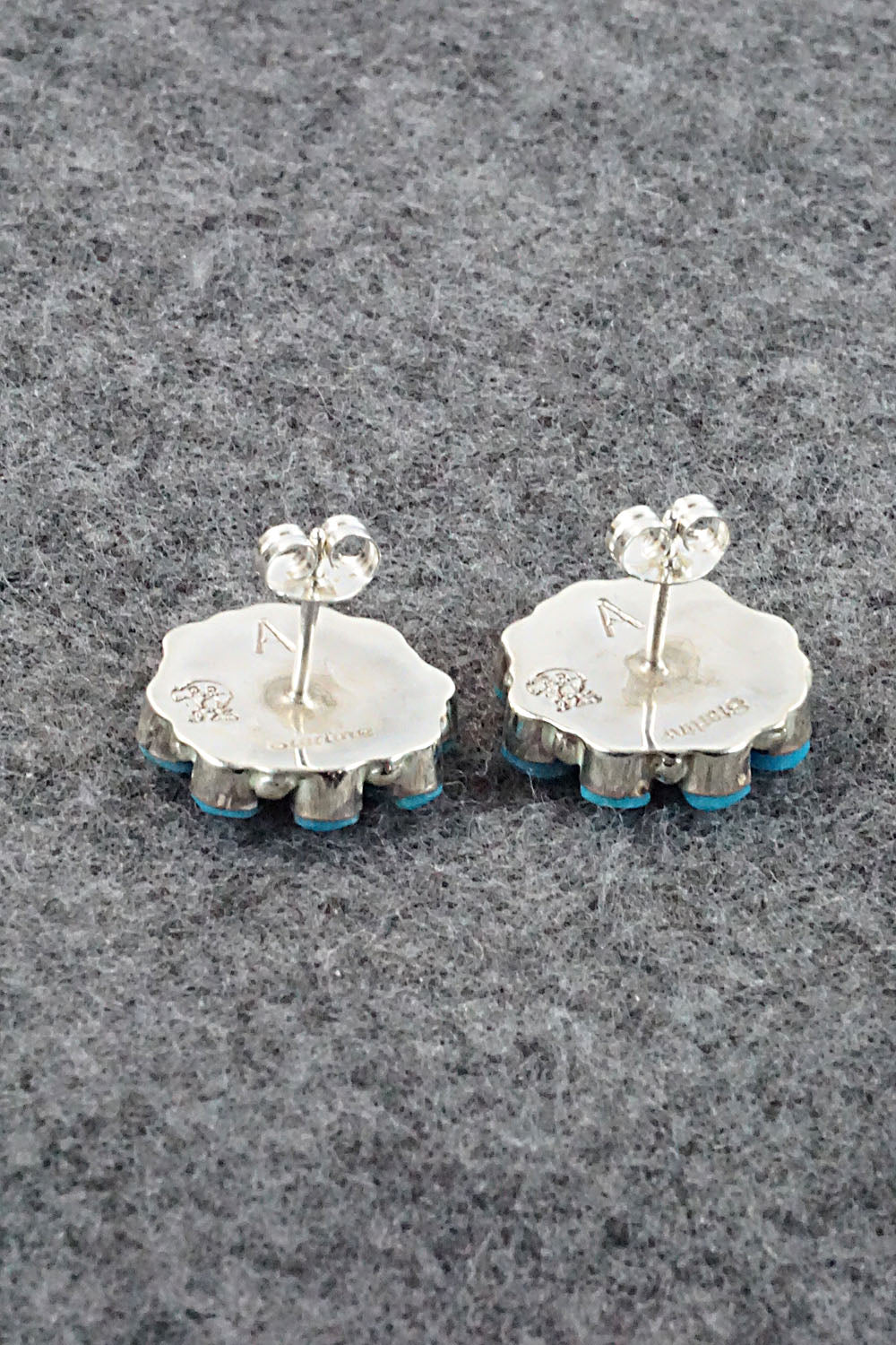 Turquoise & Sterling Silver Earrings - Arlo Kanteena