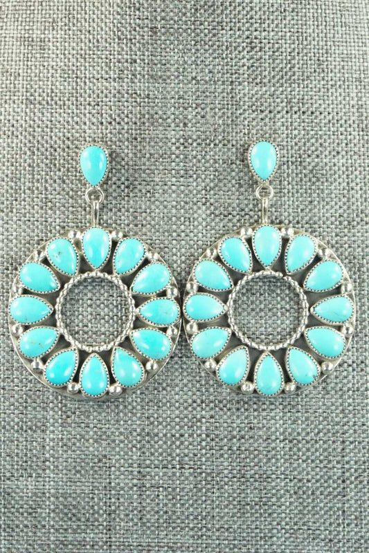Turquoise & Sterling Silver Earrings - Anthony Skeets
