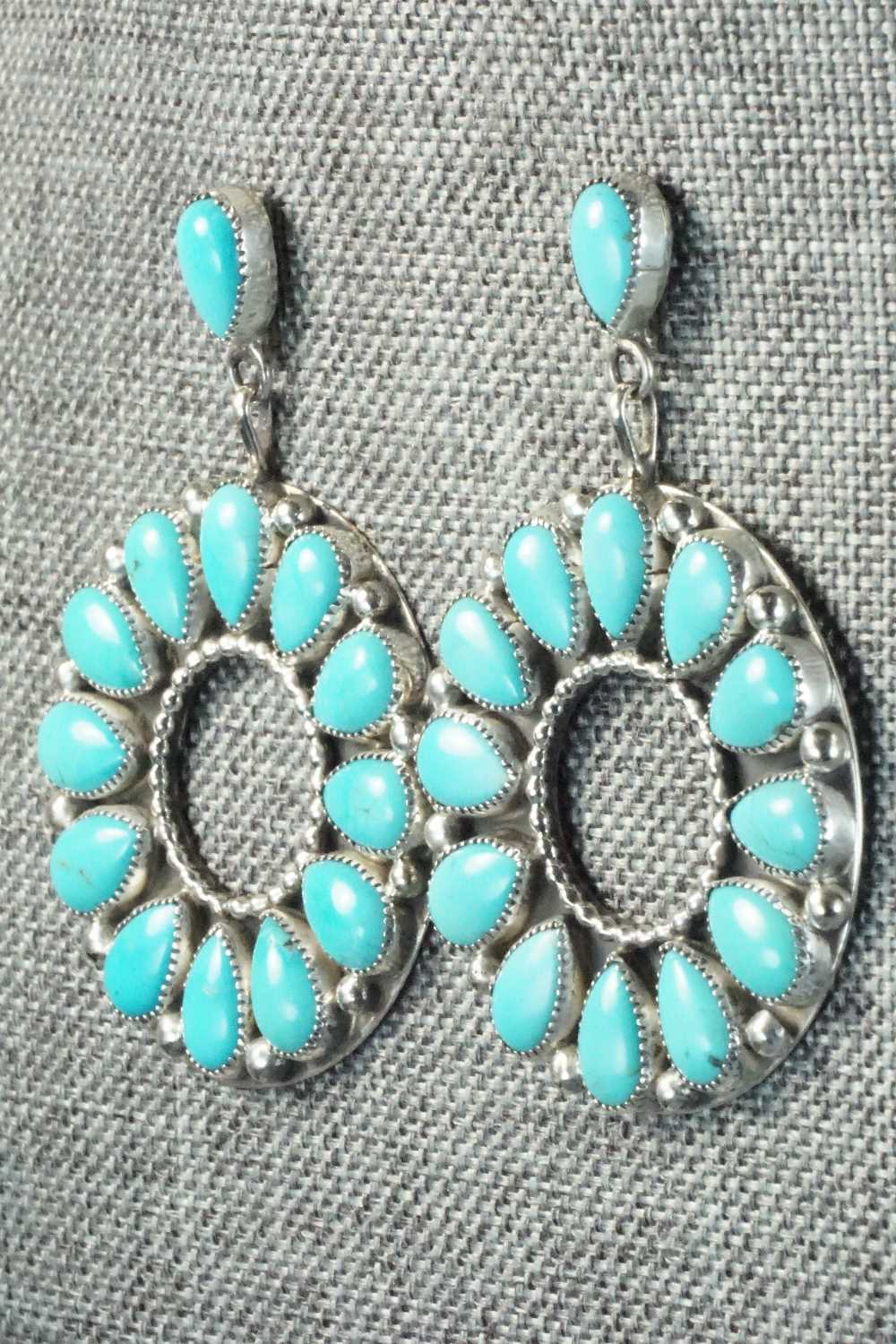 Turquoise & Sterling Silver Earrings - Anthony Skeets