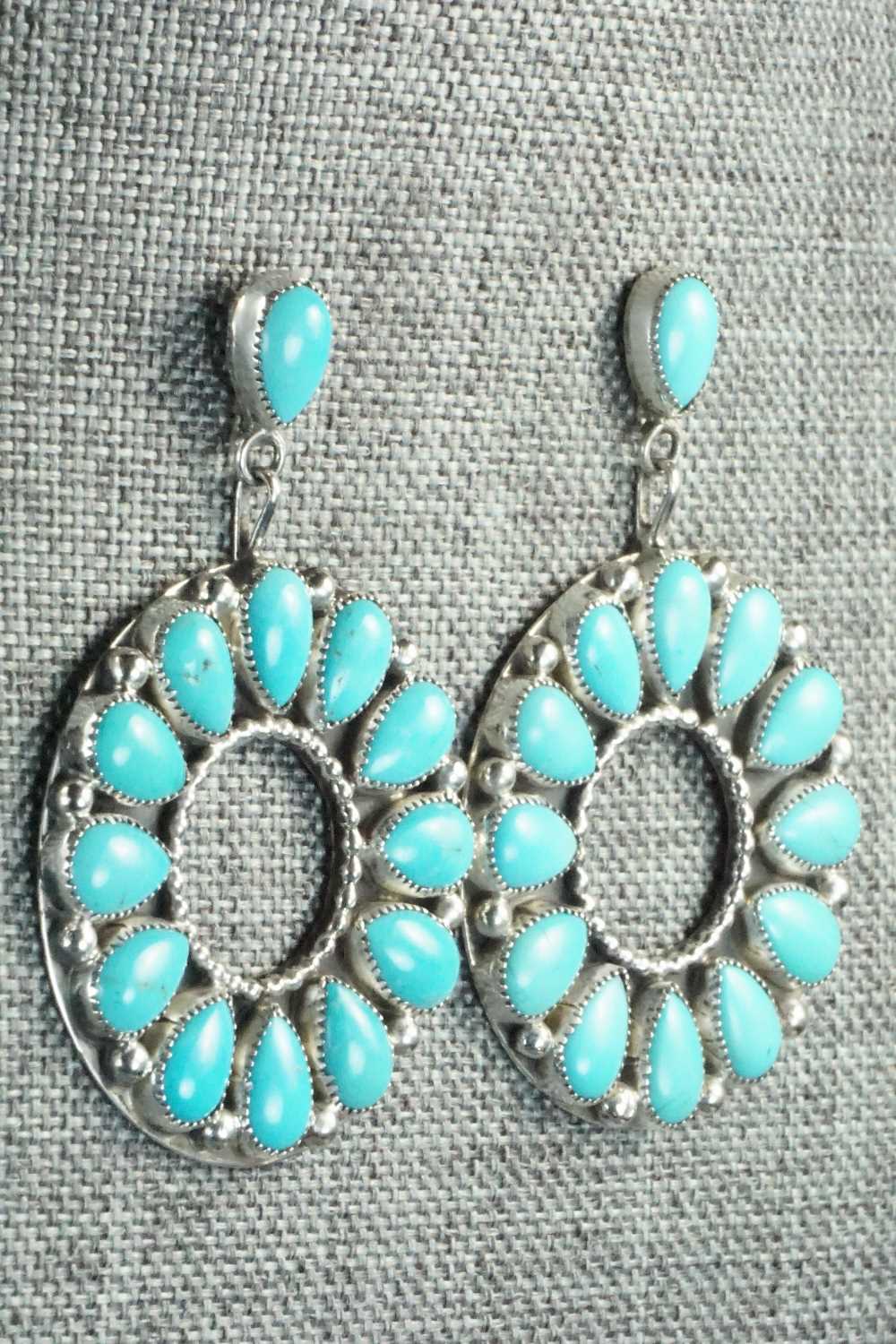 Turquoise & Sterling Silver Earrings - Anthony Skeets