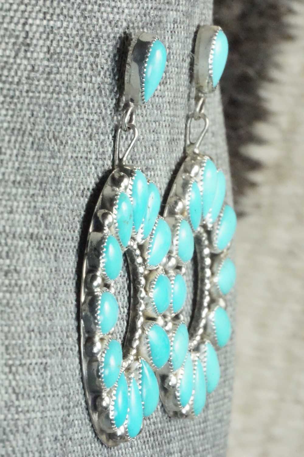 Turquoise & Sterling Silver Earrings - Anthony Skeets