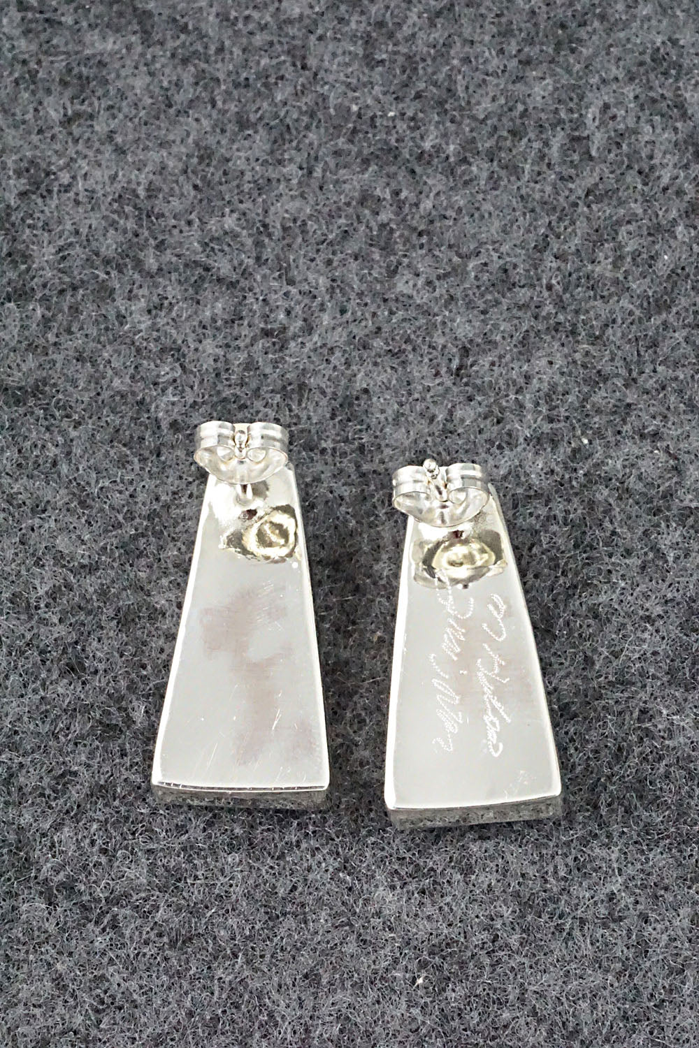 Turquoise & Sterling Silver Inlay Earrings - Michelle Haloo