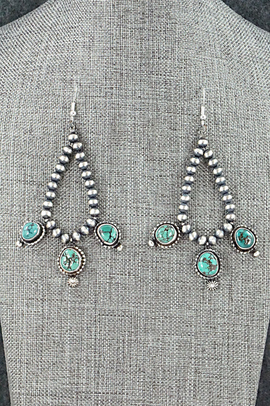 Turquoise & Sterling Silver Earrings - Wilson Dawes