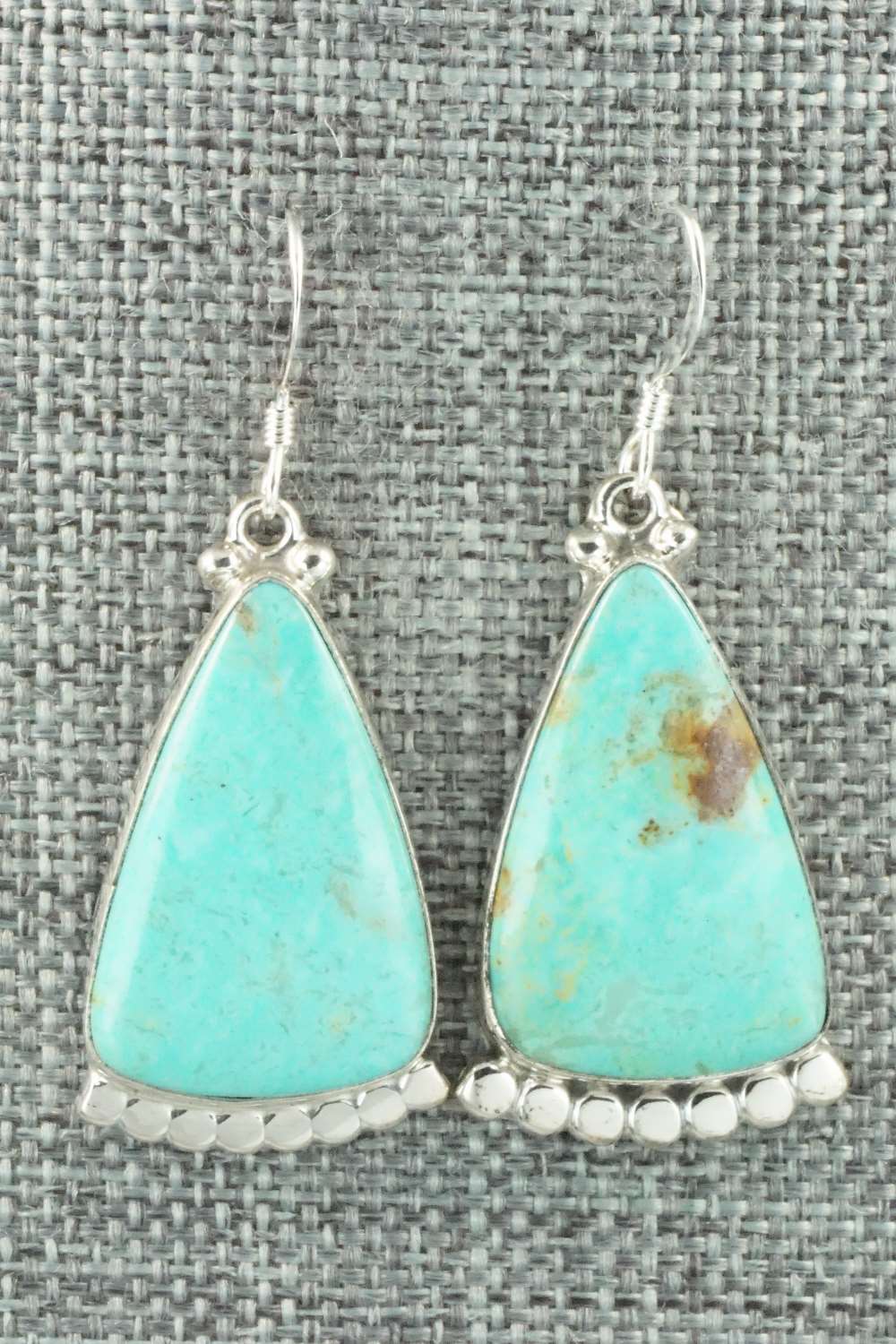 Turquoise & Sterling Silver Earrings - Verley Betone