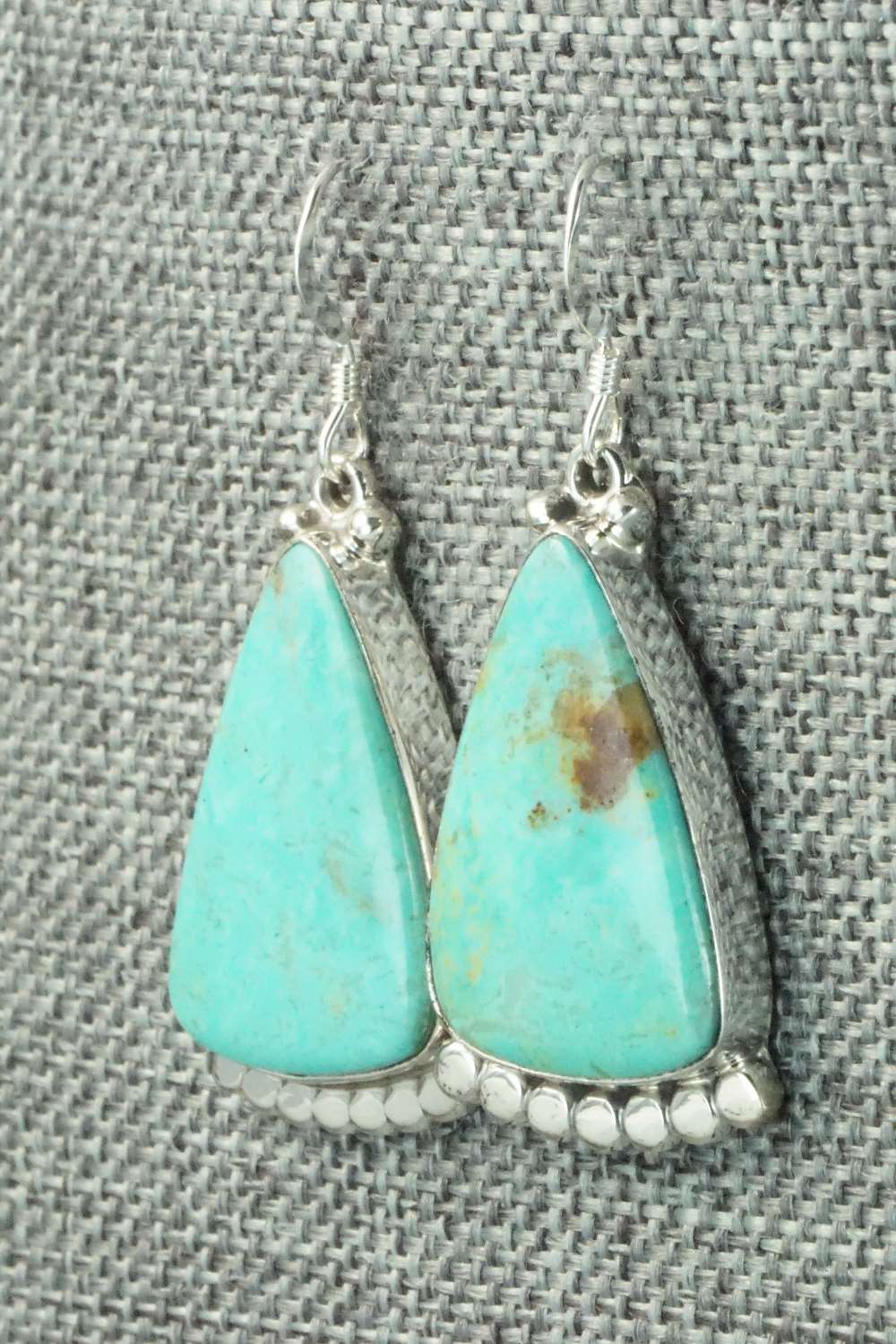 Turquoise & Sterling Silver Earrings - Verley Betone