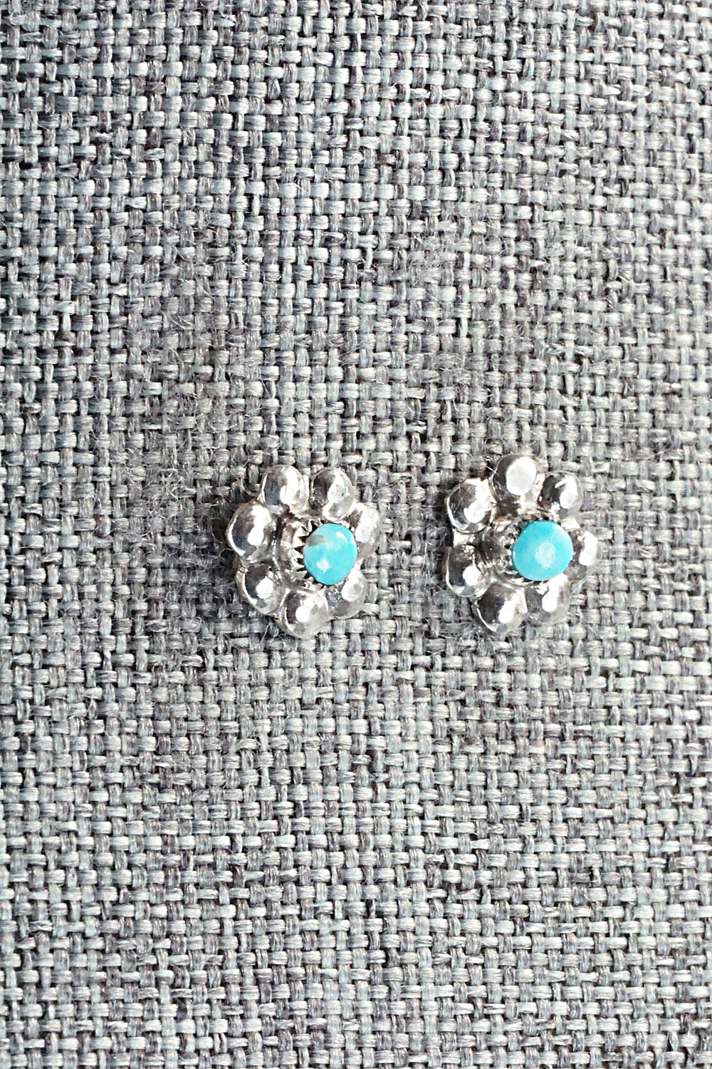 Turquoise & Sterling Silver Earrings - Ronald Yatsattie