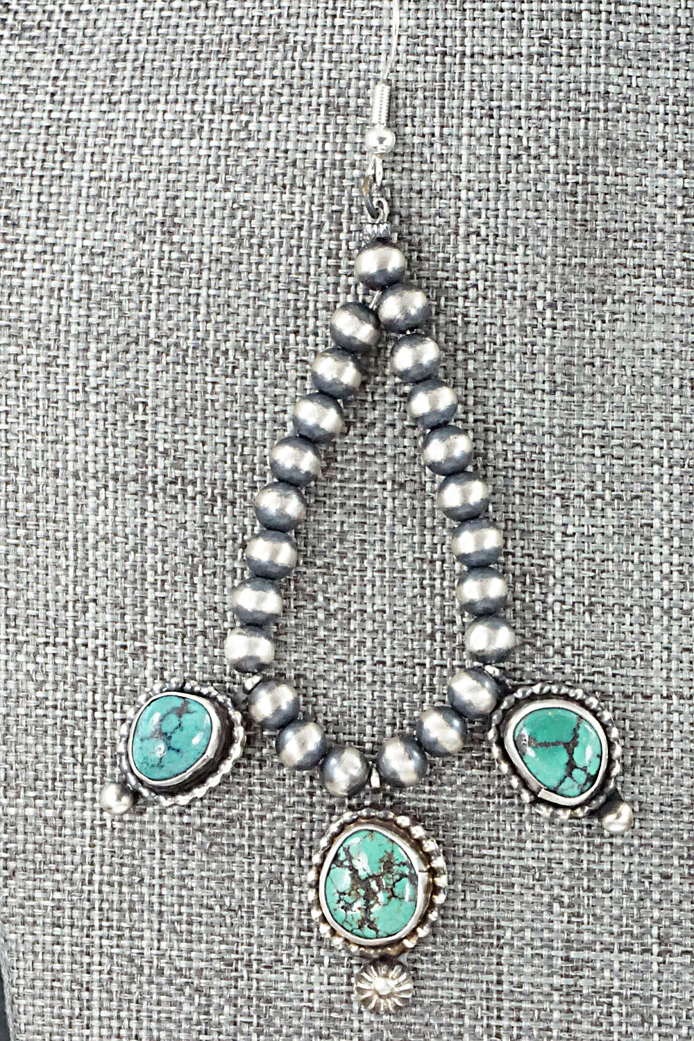 Turquoise & Sterling Silver Earrings - Wilson Dawes