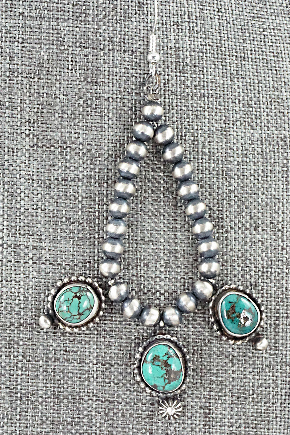 Turquoise & Sterling Silver Earrings - Wilson Dawes