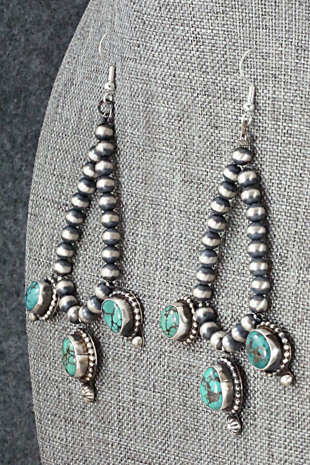 Turquoise & Sterling Silver Earrings - Wilson Dawes