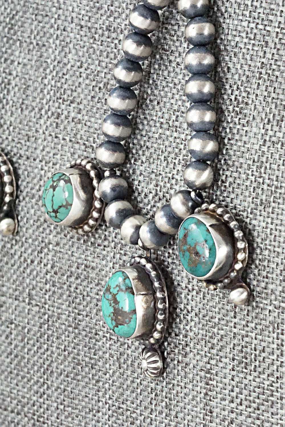 Turquoise & Sterling Silver Earrings - Wilson Dawes