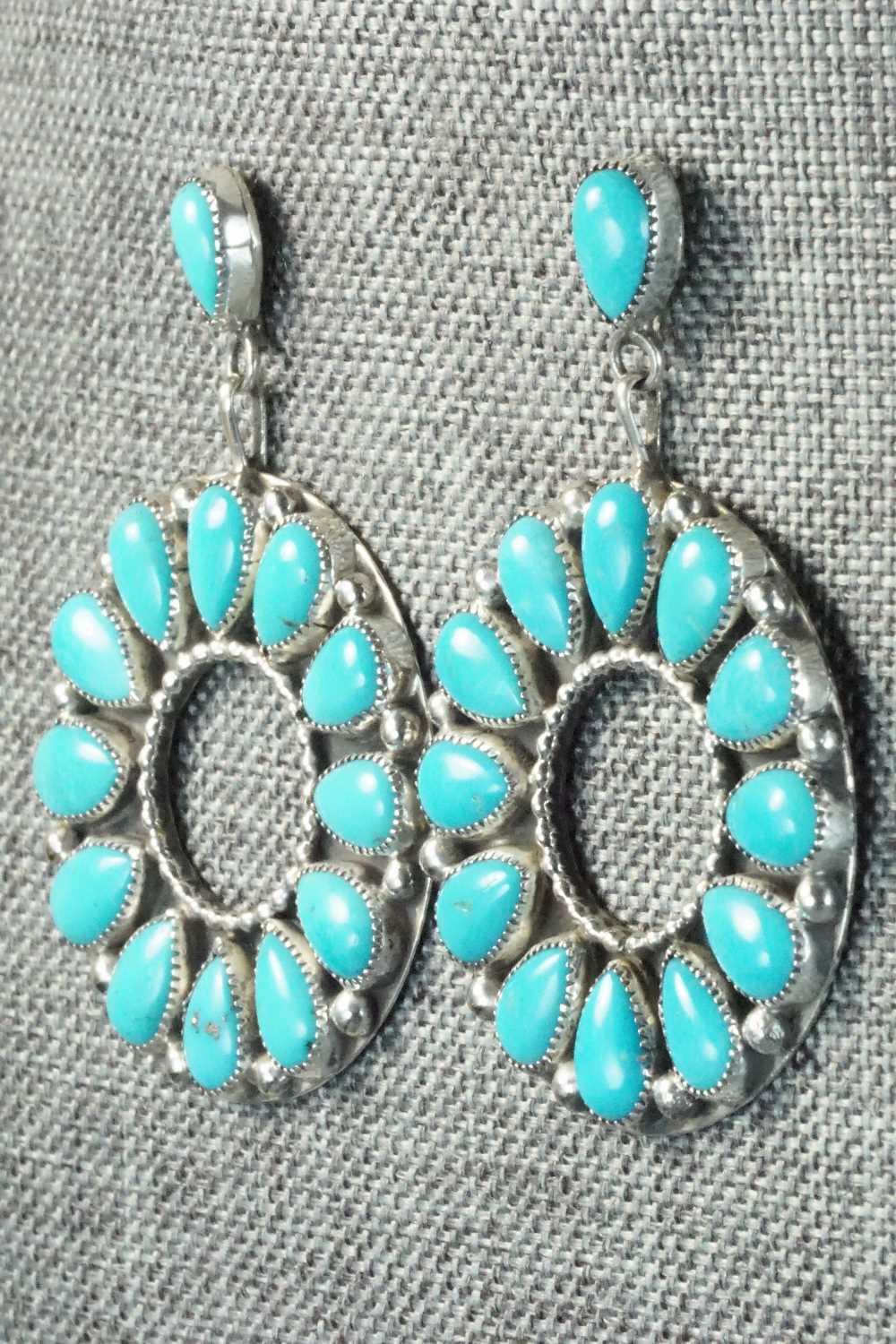 Turquoise & Sterling Silver Earrings - Anthony Skeets