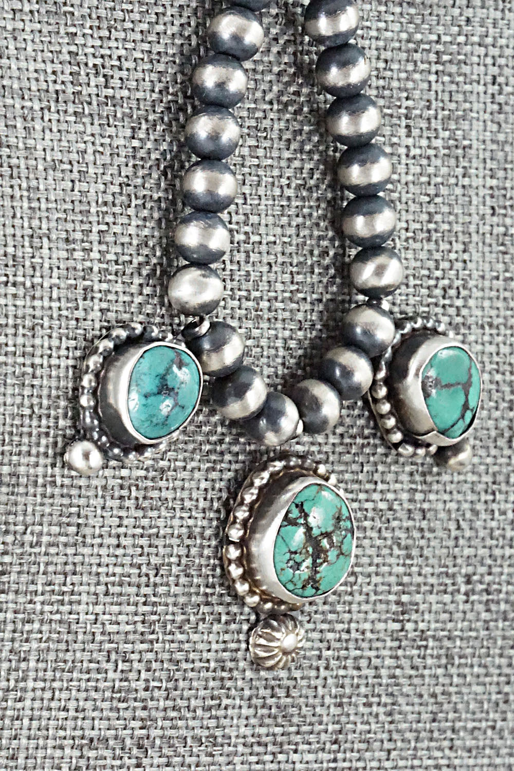 Turquoise & Sterling Silver Earrings - Wilson Dawes