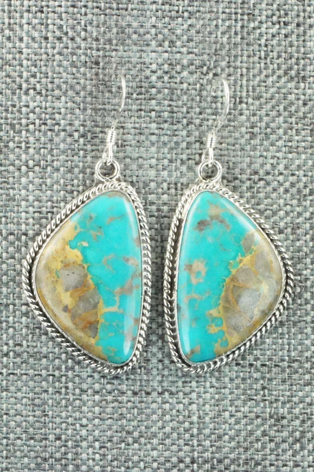 Turquoise & Sterling Silver Earrings - Rosie Chee