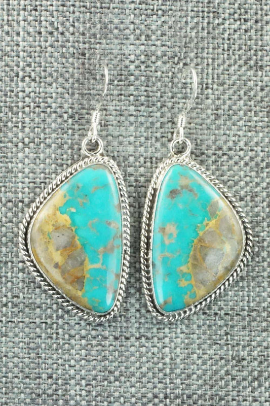 Turquoise & Sterling Silver Earrings - Rosie Chee