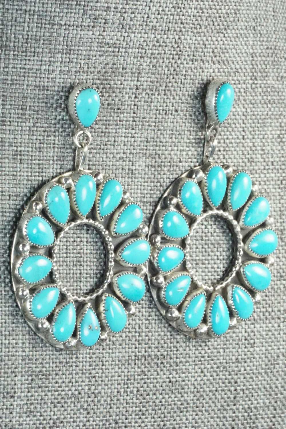 Turquoise & Sterling Silver Earrings - Anthony Skeets