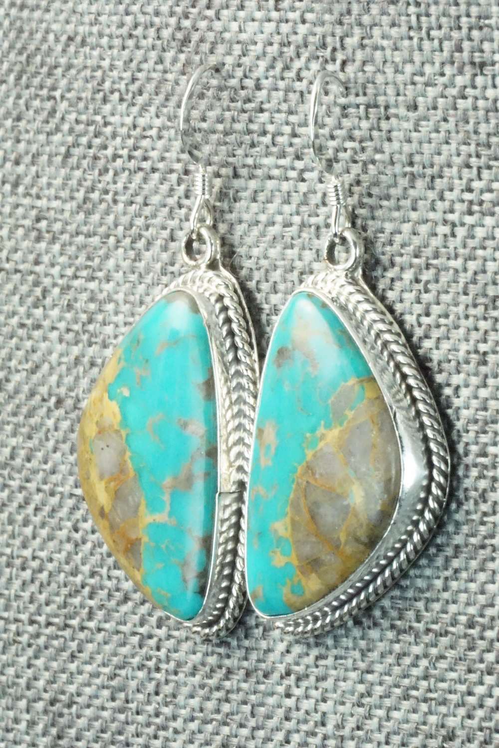 Turquoise & Sterling Silver Earrings - Rosie Chee