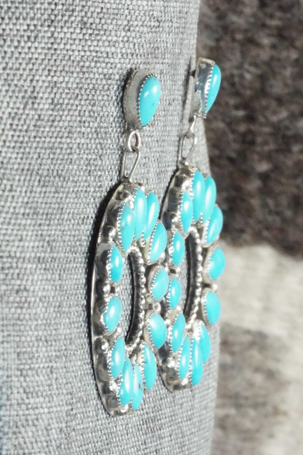 Turquoise & Sterling Silver Earrings - Anthony Skeets