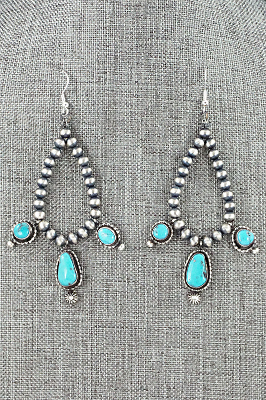 Turquoise & Sterling Silver Earrings - Wilson Dawes